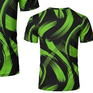 Camiseta de Manga Corta con Cuello Redondo para Hombre, Diseño Floral Personalizado, Corte Regular, Tejido de Poliéster, Impresión por Sublimación, Secado Rápido - Product Image 5