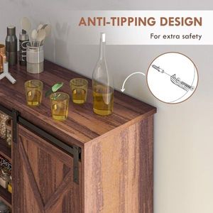 Brown <b>Kitchen</b> <b>Sideboard</b> Storage Cabinet for Living Room - Product Image 2