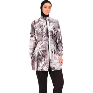Premium Quality Women <b>Modest</b> Burkini Swim <b>Set</b> Fully Customized Color High Cut Two Piece Printed Design Front Logo - Product Image 2