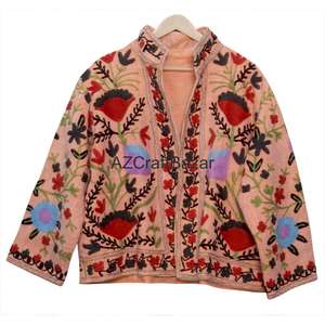 Chaqueta Bomber de Mujer con Cuello en V, Diseño Floral Vintage, Multitemporada, Ecológica, Transpirable, de Secado Rápido, 100% Algodón Tejido - Product Image 6