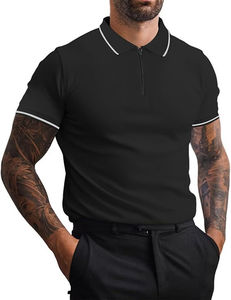 Camisas de Hombre Personalizadas de Primera Calidad, 240 Gramos, Doble Piqué, Manga Corta, Corte Regular, Color Sólido, de Secado Rápido - Product Image 5