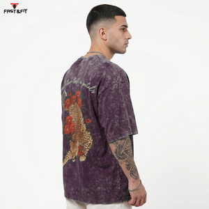 Camiseta de Manga Corta con Cuello Redondo para Hombre, Lavado Ácido, de la Mejor Calidad, Nueva Llegada, Precio al por Mayor - Product Image 4