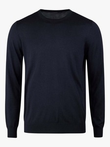Suéter de Punto Satinado con Cuello Polo Azul Marino para Hombre, Color Sólido Informal, Ropa de Verano de Secado Rápido - Product Image 1
