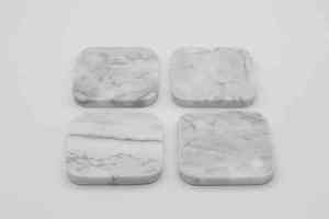 Fashionable Natural <b>Marble</b> <b>Coaster</b> Set Green Grey White Stone Luxury Design Drink <b>Coasters</b> for Dining Table Coffee Table Home - Product Image 2