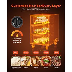 Scaldavivande Elettrico Commerciale a Tre Cassetti in Acciaio Inossidabile 85-1, Compatto e Indipendente, Attrezzatura per Mantenere Caldi gli Alimenti - Product Image 3