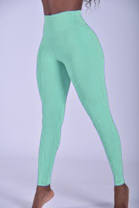 Leggings de Yoga para Mujer 2026 de Nylon y Spandex, Elásticos en Cuatro Direcciones, de Secado Rápido, Cintura Media, Color Liso, con Bolsillo - Product Image 3