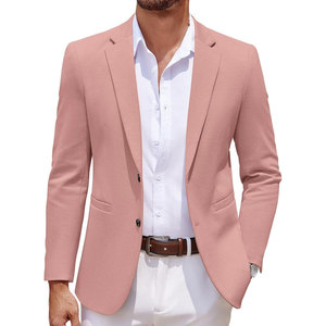 Blazer pour homme de qualité supérieure, 100% coton, col cranté, matière douce et respirante, offrant un look moderne et élégant pour tous les jours - Product Image 1