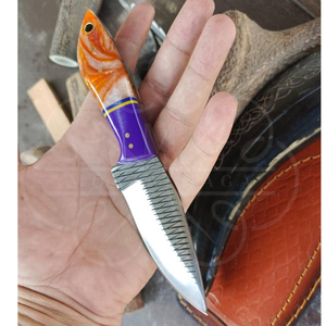 Handmade Farrier Rasp <b>Kitchen</b> Knife with Resin Handle & Leather Sheath - Product Image 6