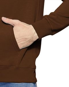 Sweat-shirt à capuche marron uni pour homme, coupe classique, décontracté, tricoté, manches longues - Product Image 5