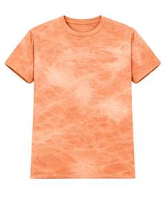 Customized Peach Ice Dye T Shirt Men Round Neck Short Sleeve Cotton Casual Streetwear Vintage Wash Custom OEM Wholesale Tee - Product Image 1