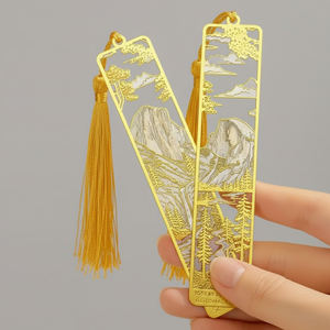 ของแจกราคาถูก ที่คั่นหนังสือแบบพิมพ์ซิลค์สกรีนเคลือบทองบนโลหะสังกะสีแบบดั้งเดิม - Product Image 6