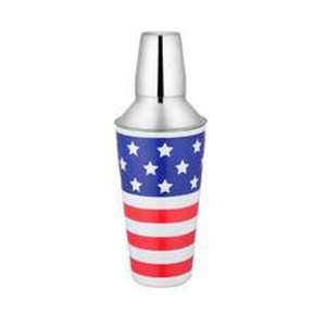 Handcrafted Premium Stainless Steel <b>Cocktail</b> <b>Shaker</b> Flag Design 500mL Capacity Bar Accessories Mocktail Set Serving Club Kayna - Product Image 1