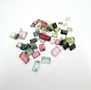 Tourmaline naturelle multicolore, taille baguette, pierre extraite de mine, jeu de couleurs, facettée, rare, pierre précieuse en vrac pour la fabrication de bijoux - Product Image 5