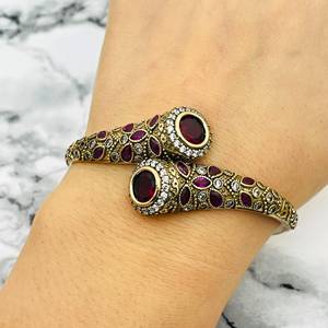 Ottoman Turkish Handmade Silver <b>Ruby</b> <b>Bracelet</b> Vintage Women's Jewelry Bohemian Fashion Jewelry Handmade Bulk Product - Product Image 1