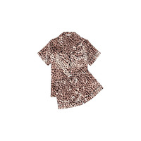 Ensemble short femme 2 pièces en satin de soie 100% tissé, léger, personnalisable, de haute qualité, à manches courtes, col rabattu et boutons