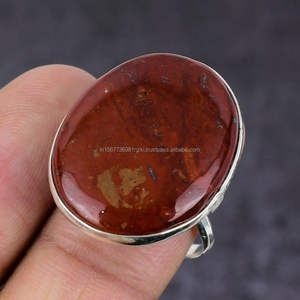 Best Selling 925 Sterling Silver Red River Jasper <b>Ring</b> for Women Thin Band Classic <b>Crystal</b> Healing <b>Ring</b> Rhodium Perfect Gift for - Product Image 3