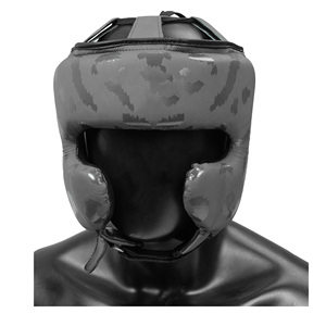Protector de Cabeza de Boxeo de Cuero con Camuflaje Oliva Personalizado, Casco de Sparring, Protección MMA, Protector de Cabeza para Artes Marciales, Logotipo Personalizado, Venta al Por Mayor - Product Image 6