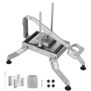 Affettatrice Manuale Professionale in Acciaio Inox e Lega di Alluminio per Verdure e Pomodori, con Lame da 3/8'' e 3/16'' - Nuovo Modello - Product Image 1