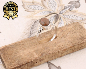 แหวนพลอยเทอร์ควอยส์คลาสสิก925เงินสเตอร์ลิงแฮนด์เมดแนววินเทจเครื่องประดับสำหรับงานแต่งงานใส่ได้ทั้งชายและหญิง - Product Image 1