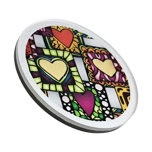 Aimants de réfrigérateur en acrylique en forme de cœur colorés pour les fêtes de mariage - Product Image 2