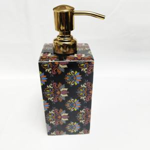 Elegant Luxury Resin Enamel Soap <b>Dispenser</b> Functional Pump Bottle for Hand Soap & Lotion for Bathroom Kitchen Hotel Hospital Use - Product Image 4