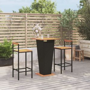 Conjunto de Muebles de Bar para Jardín en Negro - Product Image 1