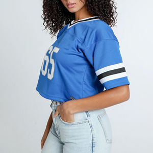 Camiseta Deportiva Casual de Fútbol para Mujer, Manga Corta, Cuello en V, Transpirable, Protección UV, Tirantes Ajustables - Product Image 4