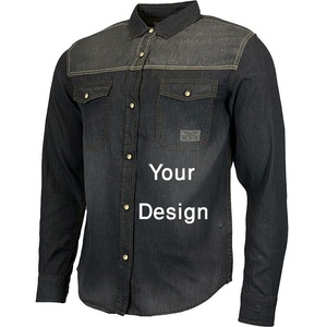 ชุดเดรสผ้าเดนิมเข้ารูปคอตตอนแบรนด์100% คุณภาพสูงของผู้ชายเสื้อยีนส์ลำลองทางการส่งตรงจากโรงงาน - Product Image 4