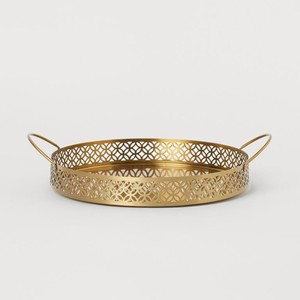 Plateau de service de luxe en laiton doré de qualité supérieure pour la présentation sur table et la décoration de restaurants, hôtels et maisons - Product Image 4