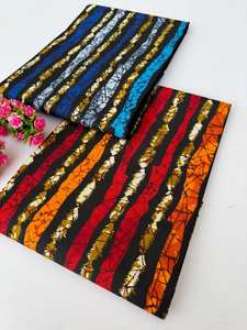 Impresión de cera Africana Accra de alta calidad y tela de algodón Ankara diseño personalizado para uniformes de ropa promocional y marca - Product Image 4