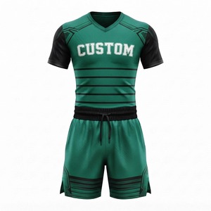 Ensemble de tenue de combat MMA rose et noir pour hommes, haut à col en V et short imprimés par sublimation, ensemble uniforme sportif - Product Image 4