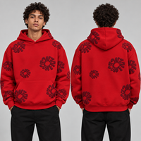 Sweat à capuche polaire noir uni pour l'hiver, gris, OEM, manches longues, style pull, coupe décontractée, design avant et arrière, mode streetwear