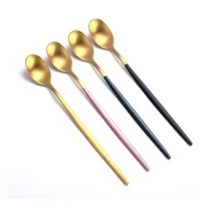 Modern Design Metal Tea <b>Spoon</b> Stainless Steel Coffee <b>Spoon</b> Sugar Stirring <b>Spoon</b> Dessert Cutlery <b>Table</b> Stylish Look - Product Image 3