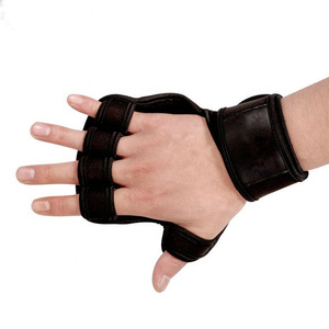 Gants de musculation antidérapants avec support de paume et sangle de maintien, demi-doigts, pour entraînement fitness, protection des mains rembourrée - Product Image 3