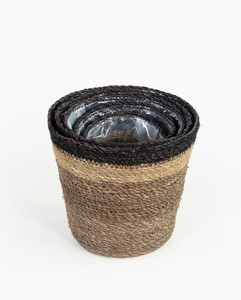 Maceta de Ratán Natural, Cesta para Plantas, Estilo Nórdico Minimalista, Contenedor para Plantas de Interior para Decoración del Hogar - Product Image 2