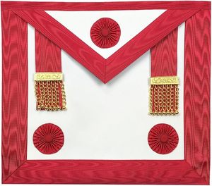 Delantal de Oficial Masónico Bordado a Mano con el Grado AMD - Maestro Venerable (Estándar) de Terciopelo - Product Image 6