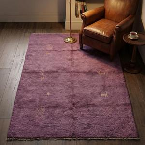 Alfombra de Lana Anudada a Mano de Alta Demanda con Patrón Floral y Textura Suave de Pelo Plano para Decoración de Sala de Estar y Dormitorio - Product Image 3