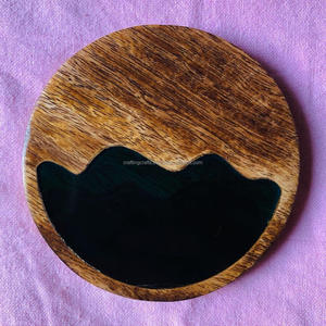 Posavasos Cuadrados de Madera Modernos y Ecológicos de la Mejor Calidad, Decoración del Hogar de la India, en Venta - Product Image 2