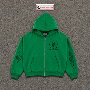 Nueva Sudadera con Capucha Verde de Alta Calidad, Estilo Oversize, Lavada, Bordada, Estilo Urbano, Casual, Unisex, Corte Holgado, Algodón Premium, Transpirable, a la Moda - Product Image 5