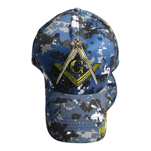 Gorra Deportiva de 5 Paneles con Símbolo Amarillo Personalizable, Camuflaje ACU, Estilo Hip Hop, Inspirada en la Regalia Masónica, Bordada para Maestro Masón - Product Image 2