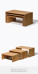 Solid Wood Eco-Friendly <b>Rectangle</b> Nesting <b>Tables</b> Set Premium Finish | Quality Handmade | Factory Direct Bulk Rate - Product Image 2
