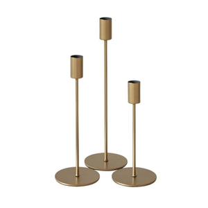 เชิงเทียนสแตนเลสชุดเชิงเทียน3เรียวสำหรับตกแต่งบ้านที่ใส่เทียนโลหะทนทาน - Product Image 4