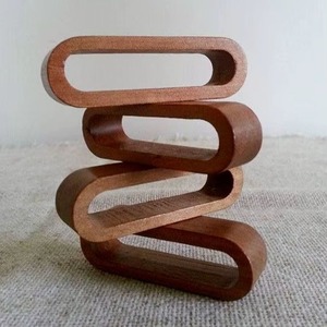 Premium Wooden Napkin Ring Set Handmade Solid Wood Serviette Holder for Dining Table Wedding Party Decoration - Product Image 1