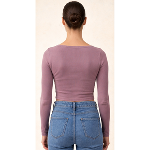 Women's Soft Stretch Regular Length Solid Casual <b>Top</b> with Full Sleeves O-Neck Woven for Everyday Wear <b>Layering</b> Jackets India - Product Image 3