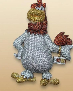 จี้รูปการ์ตูนเงินแท้ 925 ประดับเพชรโมอิสซาไนต์ VVS หรูหรา ชุบทอง 18K ได้รับการรับรองจาก GCI IDGL เครื่องประดับคุณภาพสูง - Product Image 1