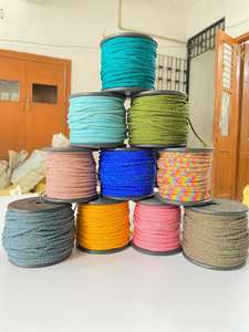 Cordón de Papel Trenzado Recubierto para Decoración Navideña, San Valentín, Fiestas, Hogar, Bolsas de Regalo, Cortinas, Tapicería, Disfraces, 5mm, 3 Capas, Poliéster - Product Image 3