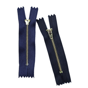 Factory Wholesale 3# 4# Metal Closed End Brass Spring Head <b>Zipper</b> for Denim Casual Pants Placket Metal Copper <b>Zipper</b> Strip - Product Image 5