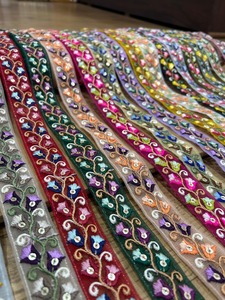 Ruban décoratif en dentelle brodée, tissu en maille, motif floral, pour vêtements, artisanat, couture et accessoires de mode - Product Image 1