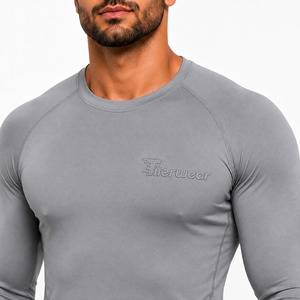 Mens Basketball Training <b>Compression</b> <b>Shirt</b> <b>Long</b> <b>Sleeve</b> Breathable sports jersey Crew Neck Full <b>Sleeve</b> Mens Sportswear - Product Image 5