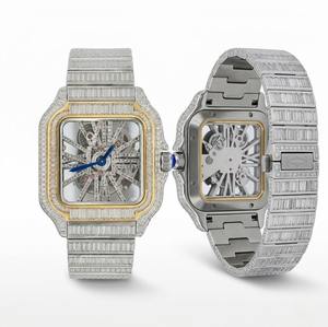 Nuevo Reloj de Pulsera Moderno para Hombre, Diseño de Esqueleto en Dos Tonos, Estilo Hip Hop, con Diamantes Moissanite de Lujo, Mecánico Automático, Fabricante Indio - Product Image 2